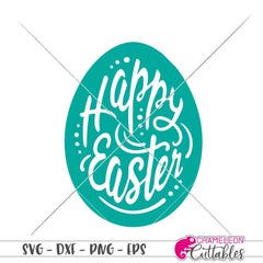 Happy Easter Egg Svg Png Dxf Eps Svg Dxf Png Cutting File