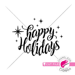 Happy Holidays for round sign svg png dxf eps jpeg SVG DXF PNG Cutting File
