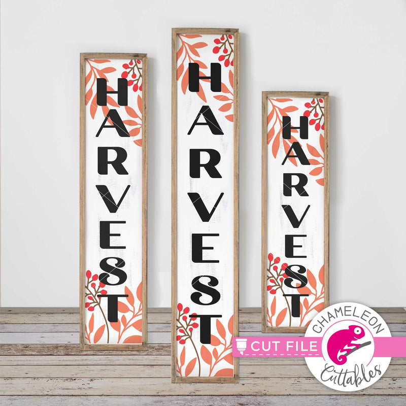 Harvest porch sign vertical svg png dxf SVG DXF PNG Cutting File