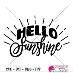 Hello Sunshine Svg Png Dxf Eps Svg Dxf Png Cutting File