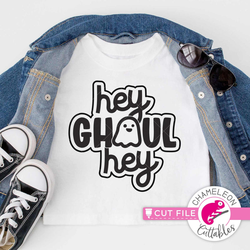 Hey ghoul hey Halloween ghost svg png dxf eps jpeg SVG DXF PNG Cutting File