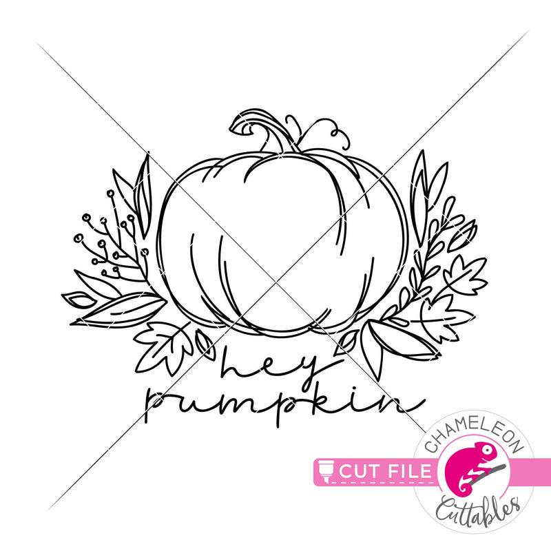 Hey Pumpkin sketch drawing svg png dxf eps jpeg SVG DXF PNG Cutting File