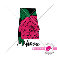 Home Alabama state flower Camellia layered svg png dxf eps jpeg SVG DXF PNG Cutting File