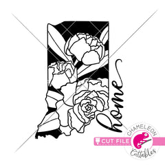 Home Indiana state flower peony svg png dxf eps jpeg SVG DXF PNG Cutting File
