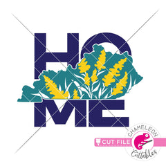 Home Kentucky state flower goldenrod square svg png dxf eps jpeg SVG DXF PNG Cutting File