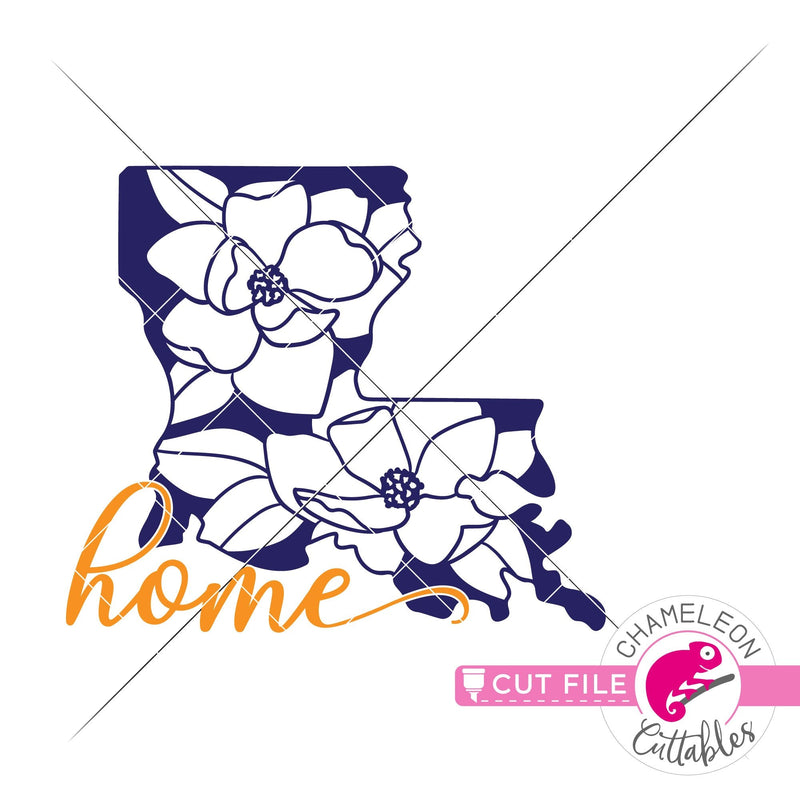 Home Louisiana state flower magnolia svg png dxf eps jpeg SVG DXF PNG Cutting File
