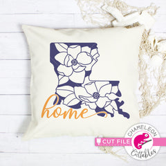 Home Louisiana state flower magnolia svg png dxf eps jpeg SVG DXF PNG Cutting File