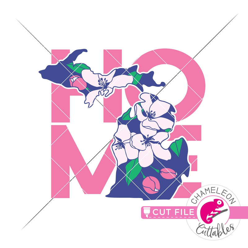 Home Michigan state flower apple blossom layered svg png dxf eps jpeg SVG DXF PNG Cutting File