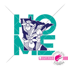 Home Minnesota state flower lady slipper square svg png dxf eps jpeg SVG DXF PNG Cutting File