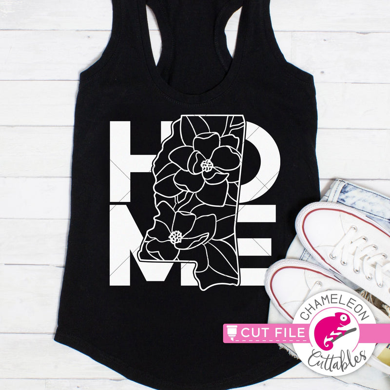 Home Mississippi state flower magnolia outline svg png dxf eps jpeg SVG DXF PNG Cutting File