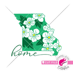Home Missouri state flower hawthorn layered svg png dxf eps jpeg SVG DXF PNG Cutting File