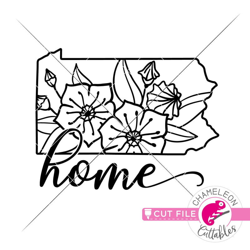 Home Pennsylvania state flower mountain laurel svg png dxf eps jpeg SVG DXF PNG Cutting File