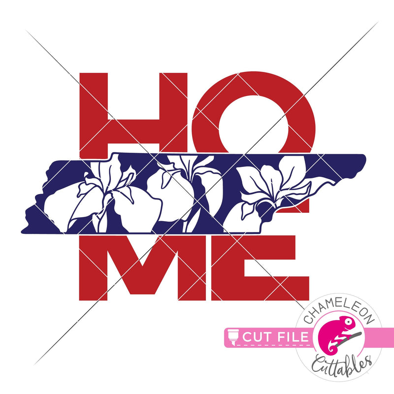 Home Tennessee state flower iris square svg png dxf eps jpeg SVG DXF PNG Cutting File