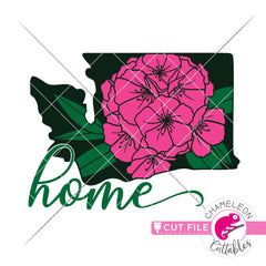 Home Washington state flower rhododendron layered svg png dxf eps jpeg SVG DXF PNG Cutting File