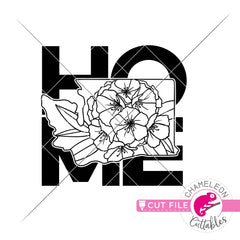 Home Washington state flower rhododendron square svg png dxf eps jpeg SVG DXF PNG Cutting File