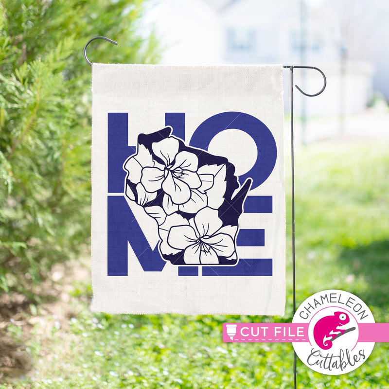 Home Wisconsin state flower blue violet square svg png dxf eps jpeg SVG DXF PNG Cutting File