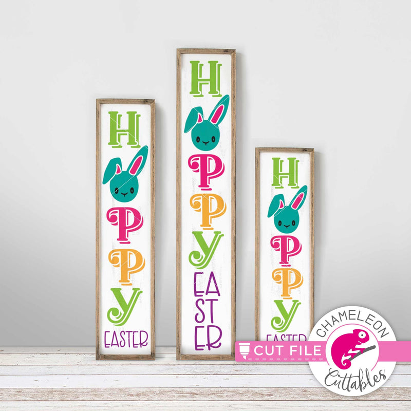 Hoppy Easter Bunny vertical Porch design svg png dxf SVG DXF PNG Cutting File