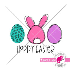 Hoppy Easter Bunny with Eggs svg png dxf eps jpeg SVG DXF PNG Cutting File