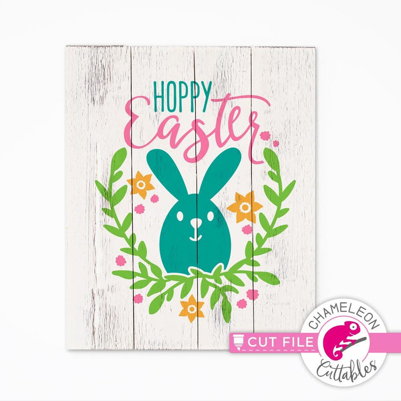 Hoppy Easter Floral Bunny Svg Png Dxf Eps Svg Dxf Png Cutting File
