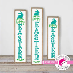 Hoppy Easter vertical svg png dxf SVG DXF PNG Cutting File