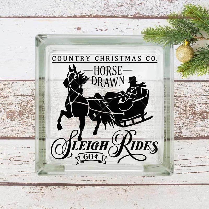 Horse Drawn Sleigh Rides Svg Png Dxf Eps Svg Dxf Png Cutting File
