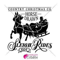 Horse Drawn Sleigh Rides Svg Png Dxf Eps Svg Dxf Png Cutting File