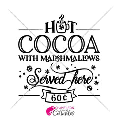 Hot Cocoa With Marshmallows Svg Png Dxf Eps Svg Dxf Png Cutting File