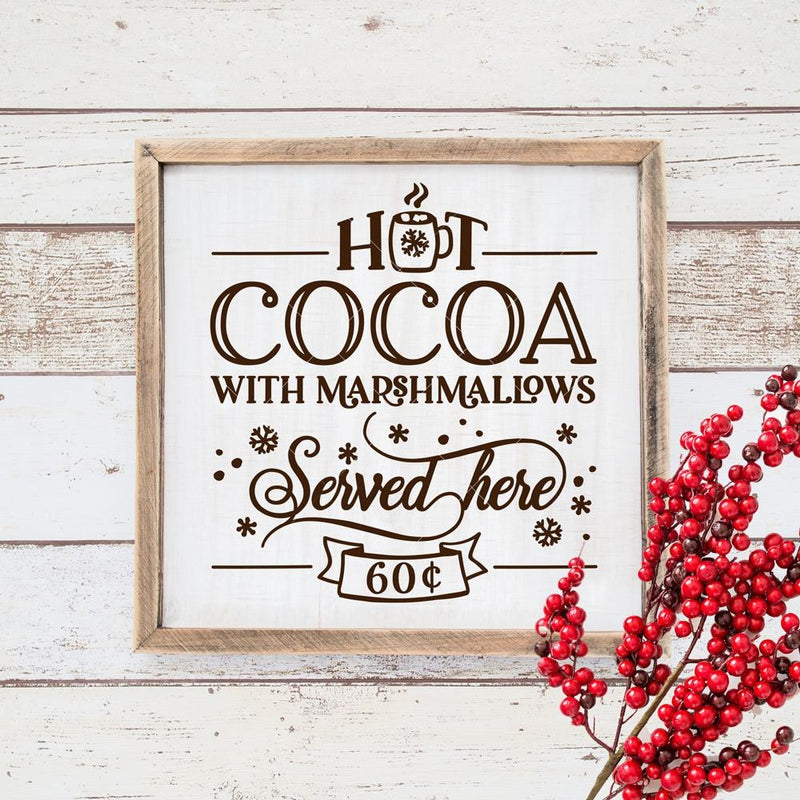 Hot Cocoa With Marshmallows Svg Png Dxf Eps Svg Dxf Png Cutting File