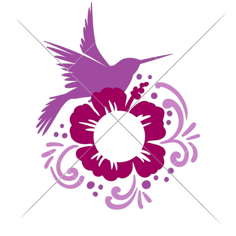 Hummingbird For Monogram Multi Color Svg Png Dxf Eps Svg Dxf Png Cutting File