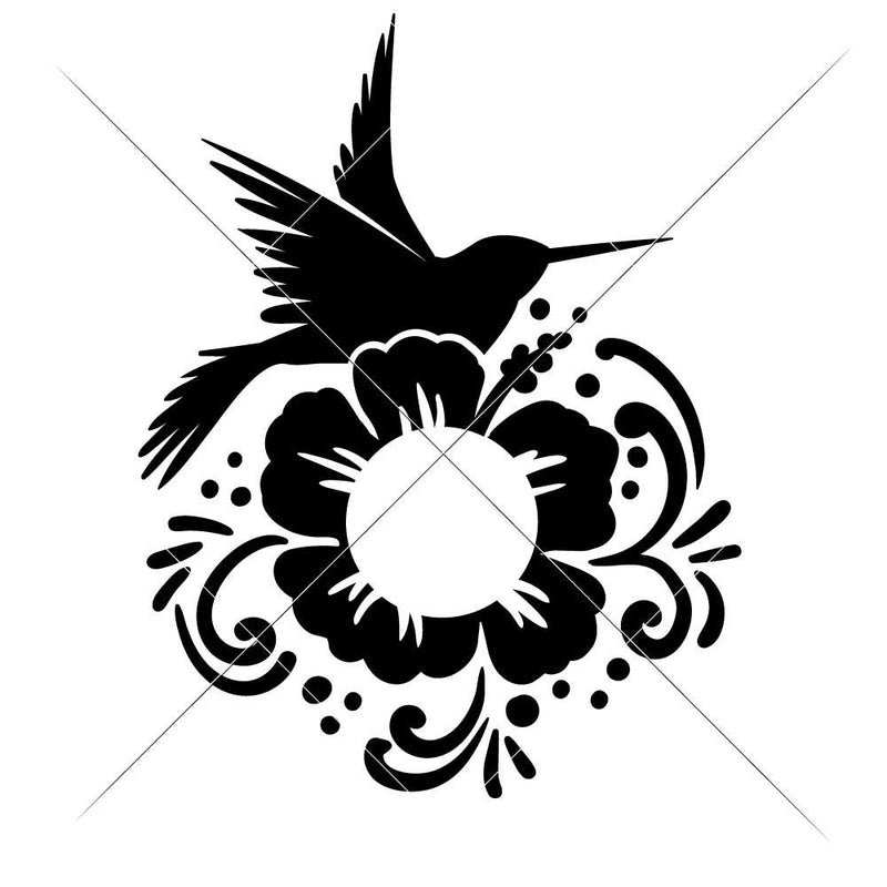 Hummingbird For Monogram Svg Png Dxf Eps Svg Dxf Png Cutting File