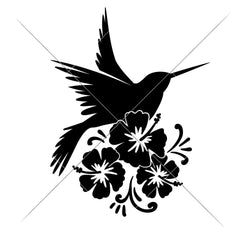 Hummingbird With Flowers Svg Png Dxf Eps Svg Dxf Png Cutting File