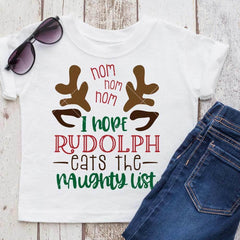 I hope Rudolph eats the naughty list svg png dxf eps SVG DXF PNG Cutting File