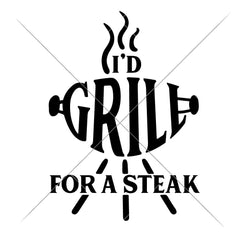 Id grill for a Steak svg png dxf eps SVG DXF PNG Cutting File