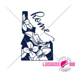 Idaho state flower Syringa outline Home svg png dxf eps jpeg SVG DXF PNG Cutting File