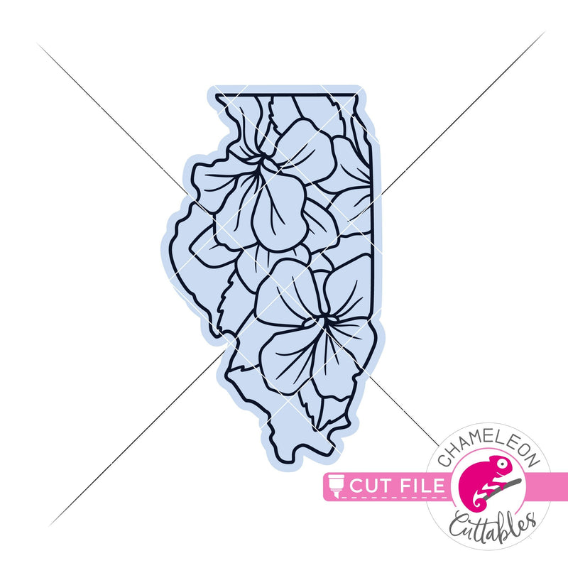 Illinois state flower SVG png dxf eps jpeg SVG DXF PNG Cutting File