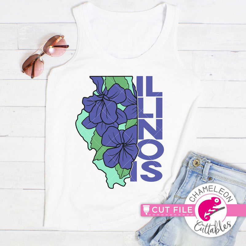 Illinois state flower violet svg png dxf eps jpeg SVG DXF PNG Cutting File