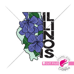 Illinois state flower violet svg png dxf eps jpeg SVG DXF PNG Cutting File