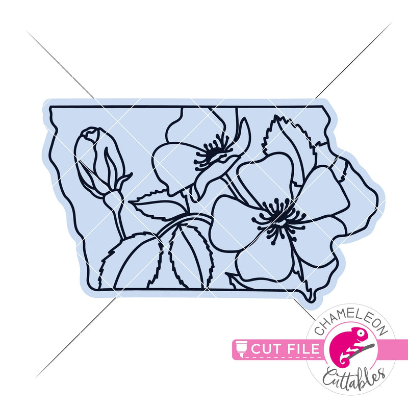 Iowa state flower SVG png dxf eps jpeg SVG DXF PNG Cutting File