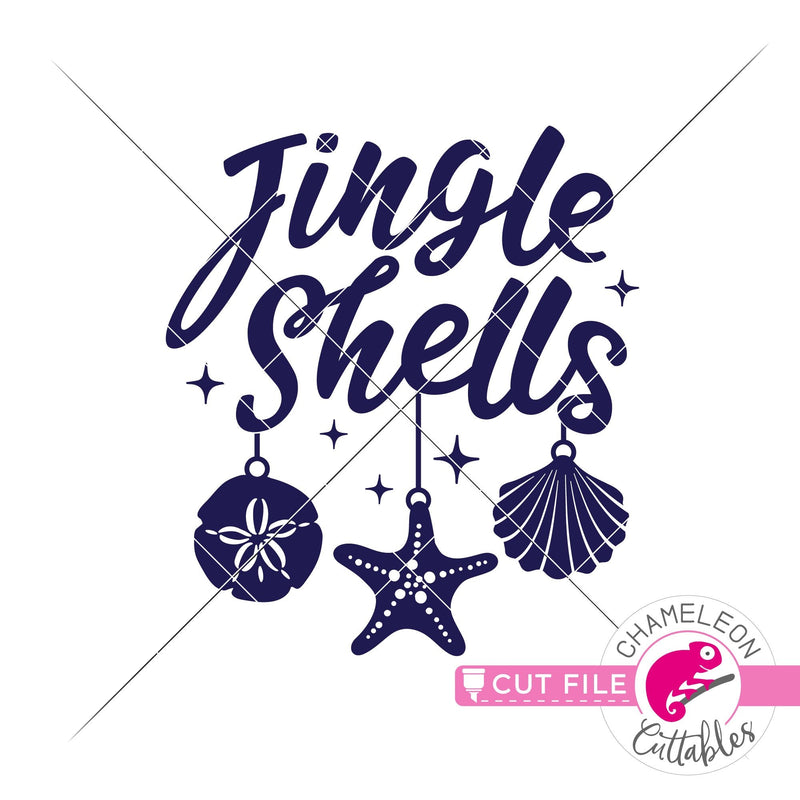 Jingle Shells Christmas beach svg png dxf eps jpeg SVG DXF PNG Cutting File
