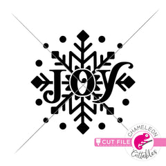 Joy Snowflake svg png dxf eps jpeg SVG DXF PNG Cutting File