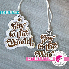 Joy to the world Christmas Sign and Ornament Bundle for Laser cutter svg dxf eps pdf SVG DXF PNG Cutting File