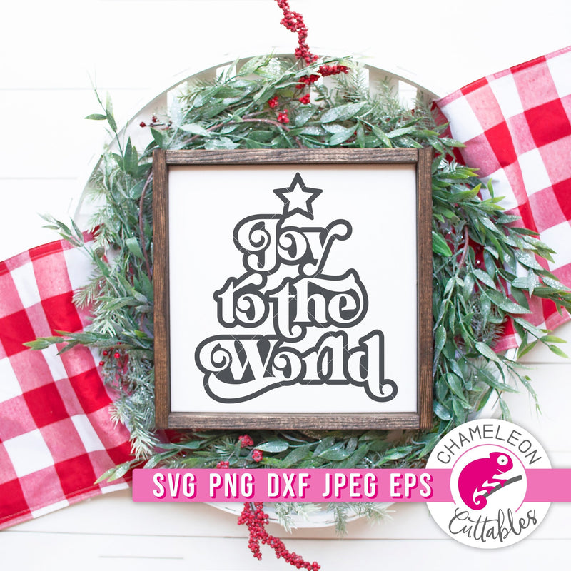 Joy to the World Tree modern svg png dxf eps jpeg SVG DXF PNG Cutting File