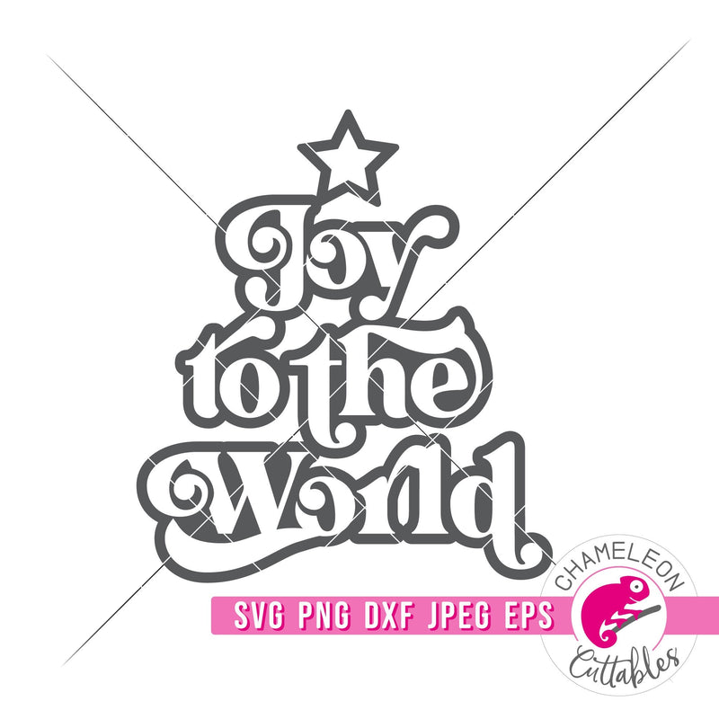 Joy to the World Tree modern svg png dxf eps jpeg SVG DXF PNG Cutting File