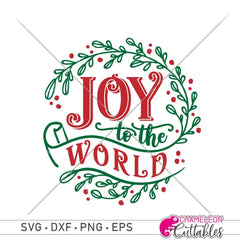 Joy To The World With Branches Svg Png Dxf Eps Svg Dxf Png Cutting File