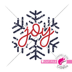 Joy Vintage frosty snowflake distressed svg png dxf eps jpeg SVG DXF PNG Cutting File