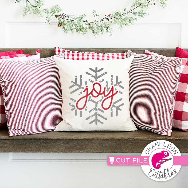 Joy Vintage frosty snowflake distressed svg png dxf eps jpeg SVG DXF PNG Cutting File
