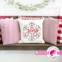 Joy Vintage frosty snowflake distressed svg png dxf eps jpeg SVG DXF PNG Cutting File