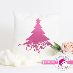 Joyful Christmas Tree svg png dxf eps jpeg SVG DXF PNG Cutting File