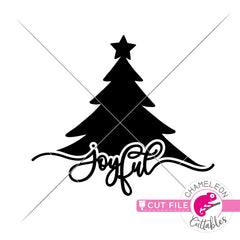 Joyful Christmas Tree svg png dxf eps jpeg SVG DXF PNG Cutting File