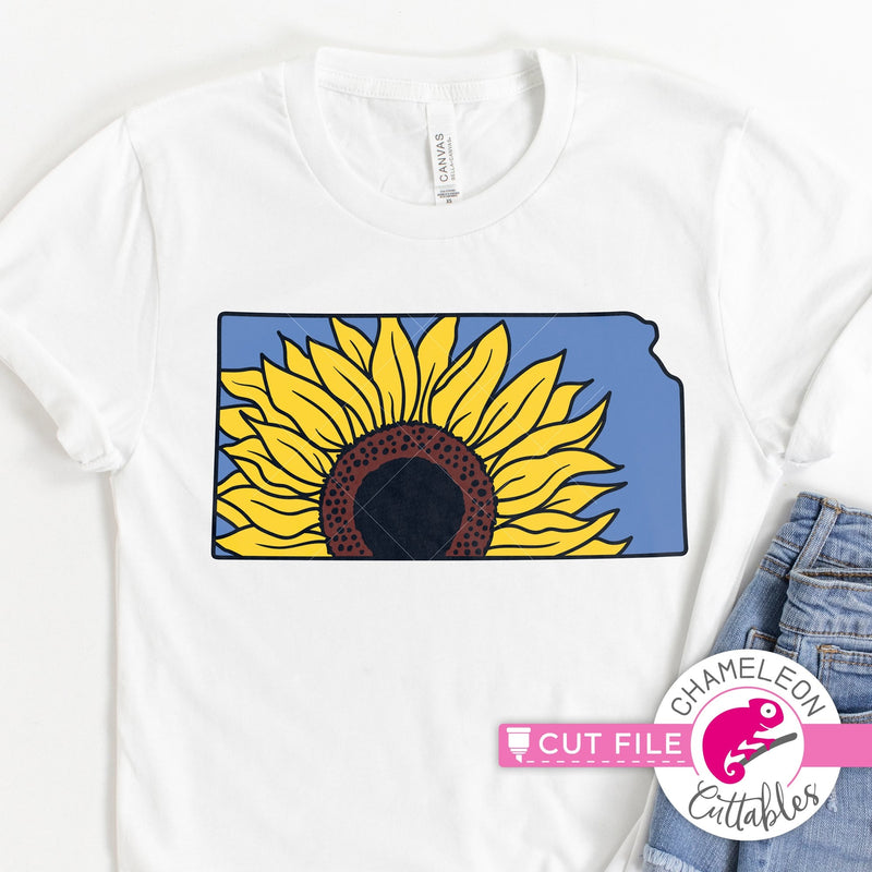 Kansas state flower Sunflower layered svg png dxf eps jpeg SVG DXF PNG Cutting File